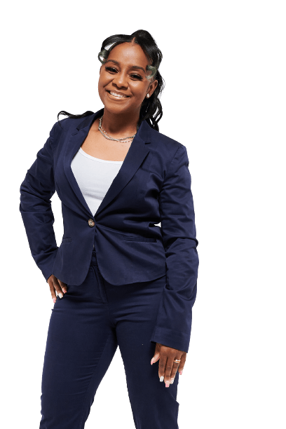 Inesta Belardo wearing corporate attire, the owner of the Great Insurance Agency, B&A Benefit Solutions