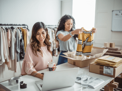 Two girls doing there business and received a email of their Affordable Small Business Health Insurance