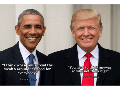 Obama and Trump presidents of the United States of America