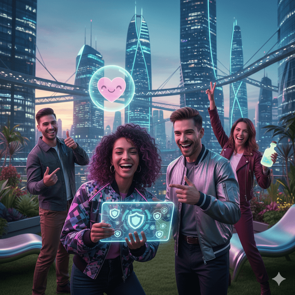 People in a futuristic era